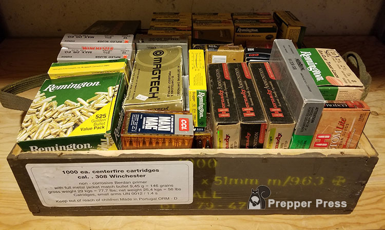 organized ammo box