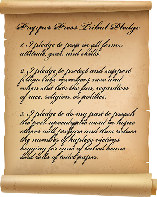 prepper press tribe pledge