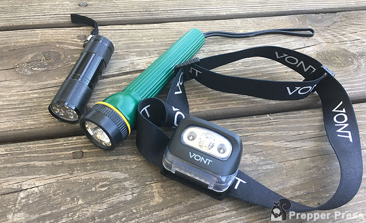 Flashlights and a Vont Headlamp