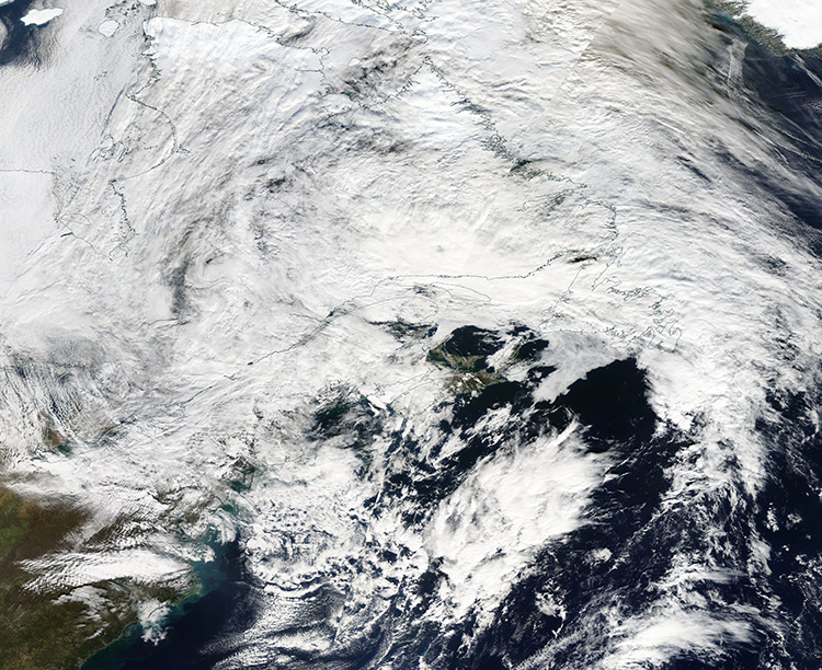 Hurricane Sandy satellite image