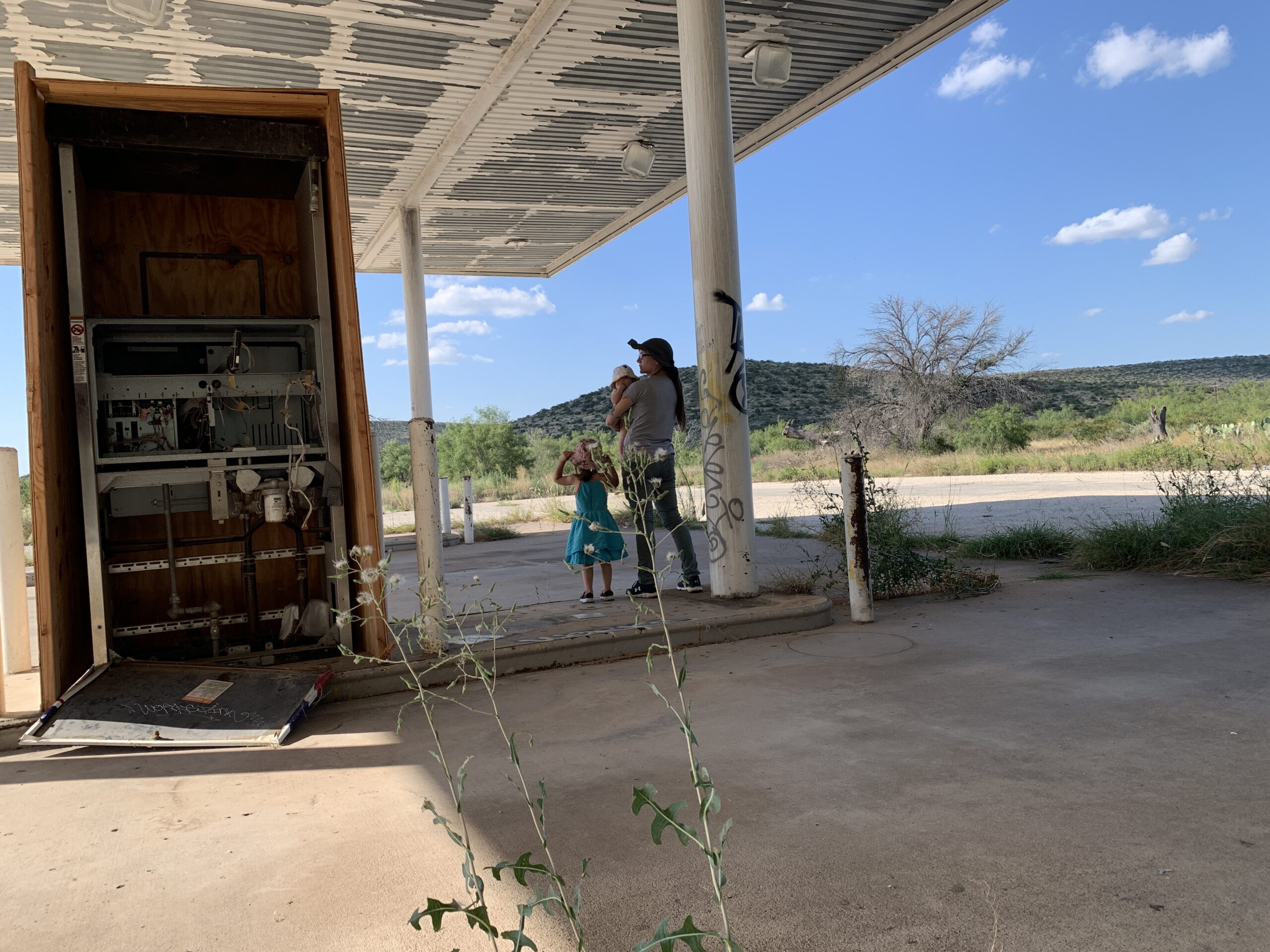 abandoned gas station as a bol