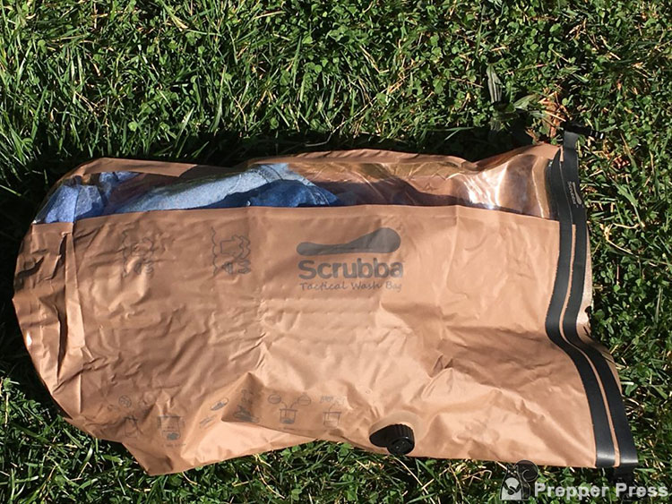 clothes in Scrubba bag