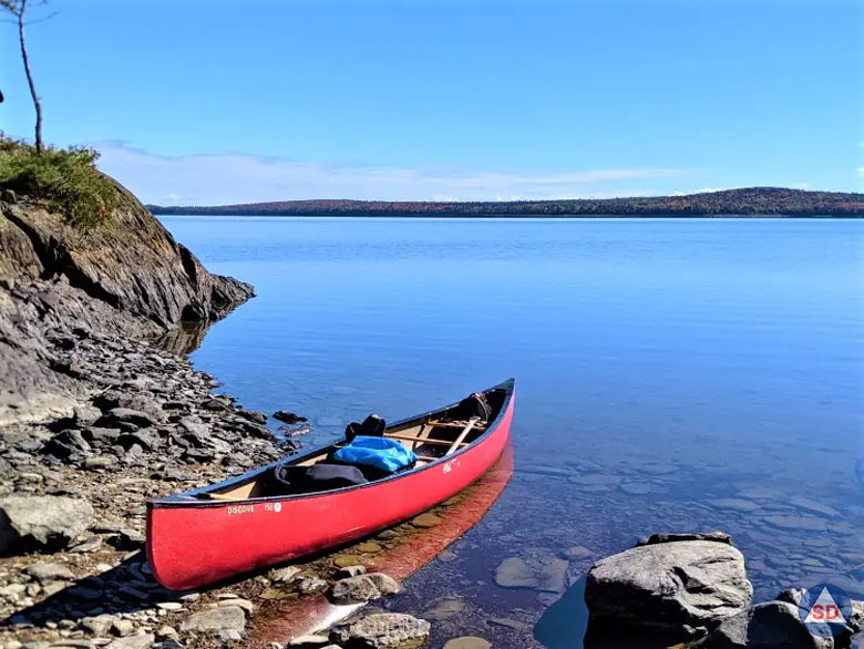 Polyethelene canoe in Allagash ME