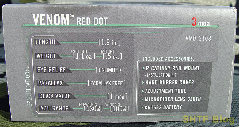 Vortex Venom Box Specs