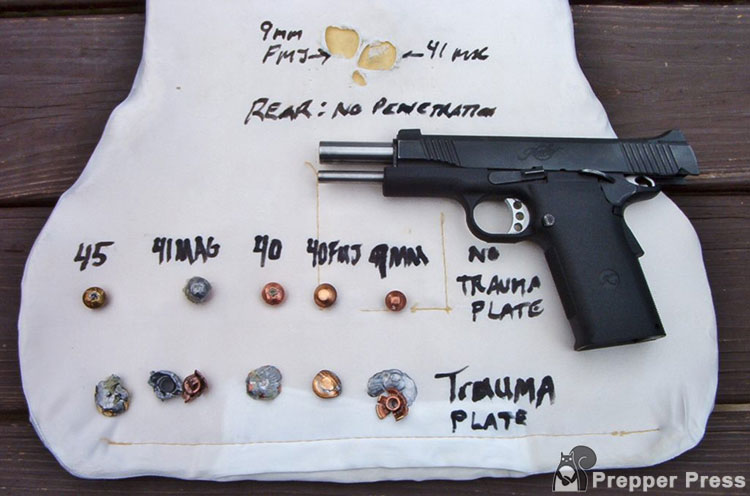 soft body armor vs handguns