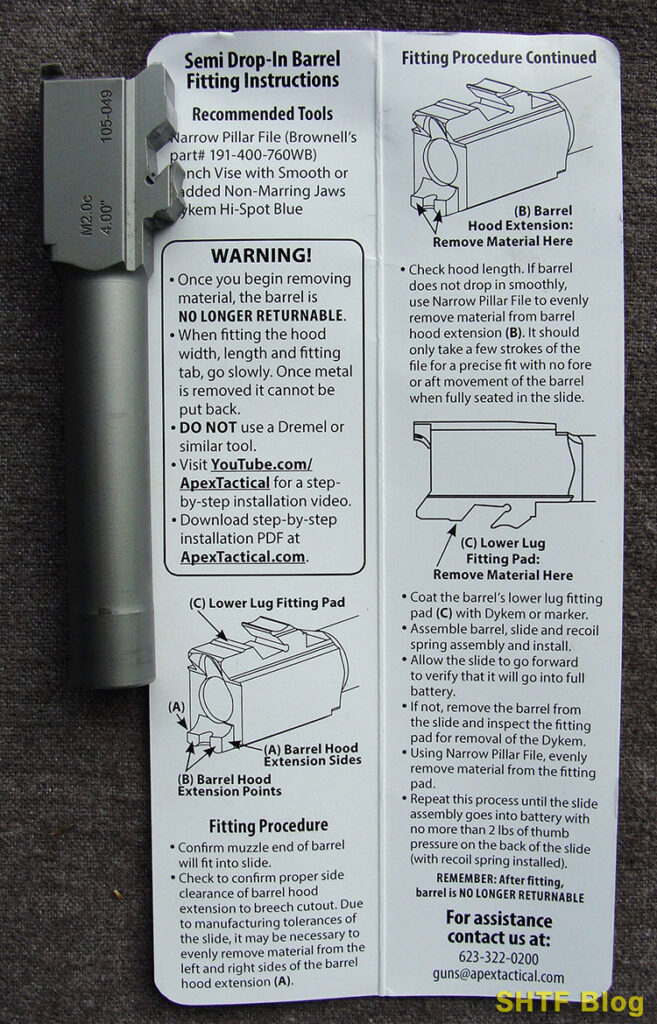 apex tactical barrel fitting guide