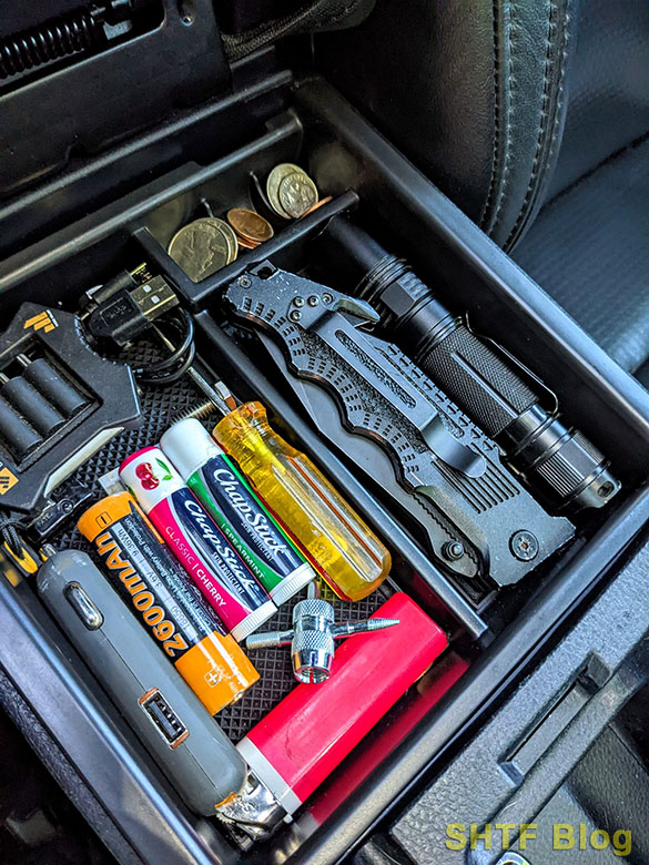 SHTFblog EDC flashlight center console