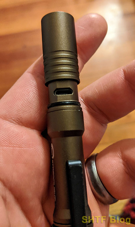 SHTFblog EDC flashlight microstream AAA usb port