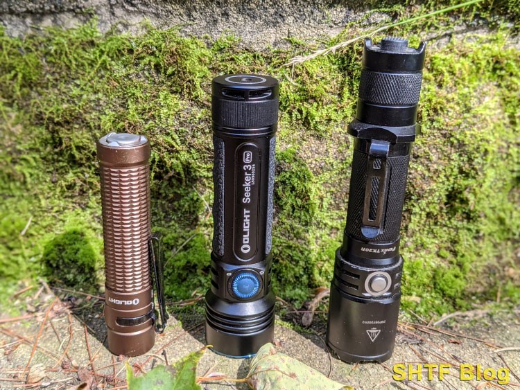 Three flashlights