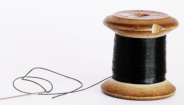 black needle and thread