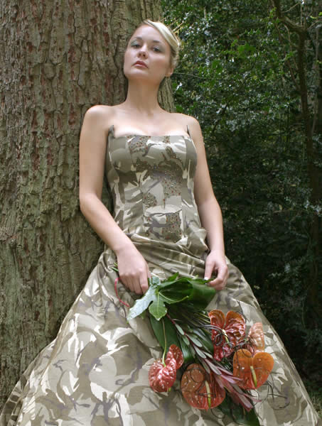 camo wedding dress