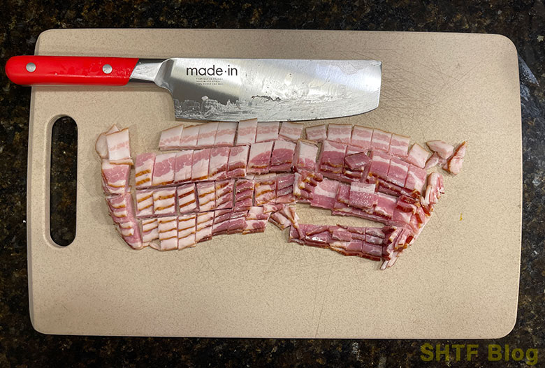 chopped bacon