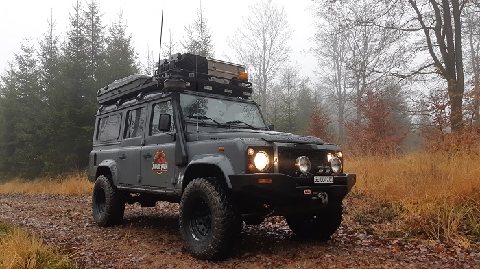 fall overlanding trip land rover defender