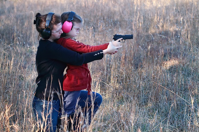 family mother child shooting