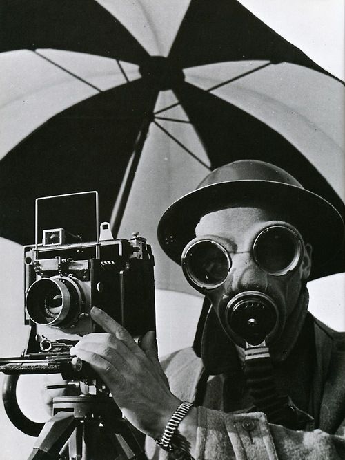 gas mask photographer