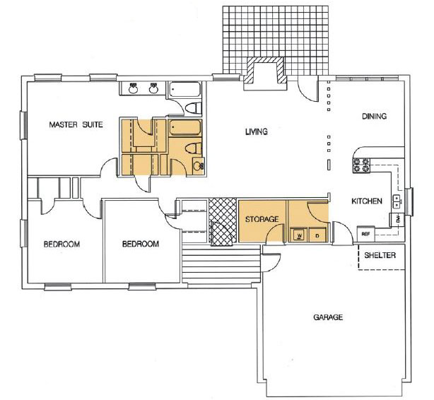 safe room designs on a house with a slab foundation