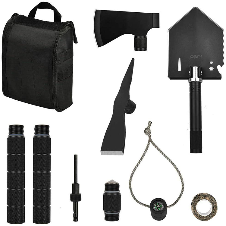 iunio Survival Off-Roading Tool Kit, Folding Shovel