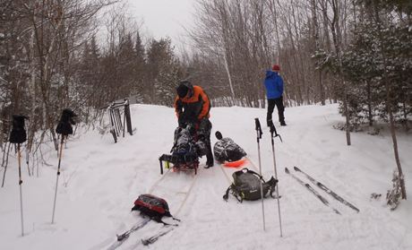 skiing to katahdin