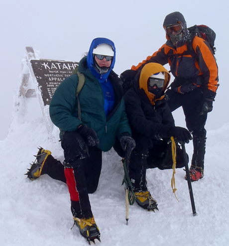 peak mount katahdin winter