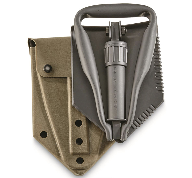 military survival folding shovel