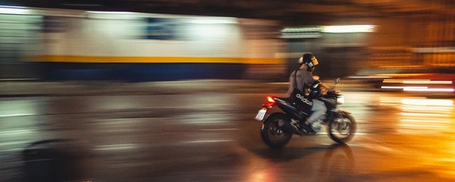 motorcycle at night