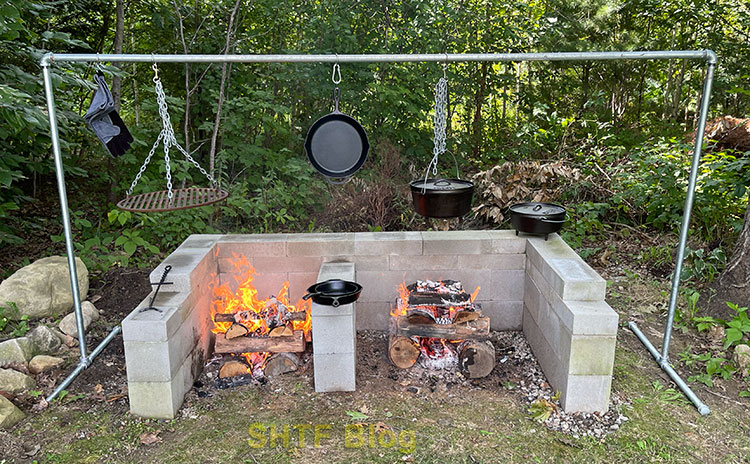 outdoor cooking fire pit