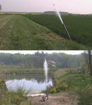 potato cannon in field